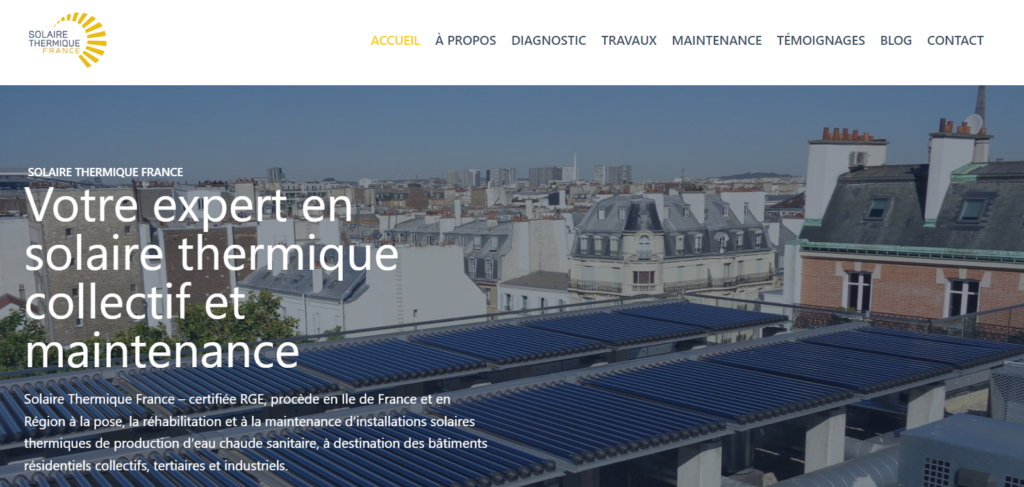 Nouveau site Internet Solaire Thermique France